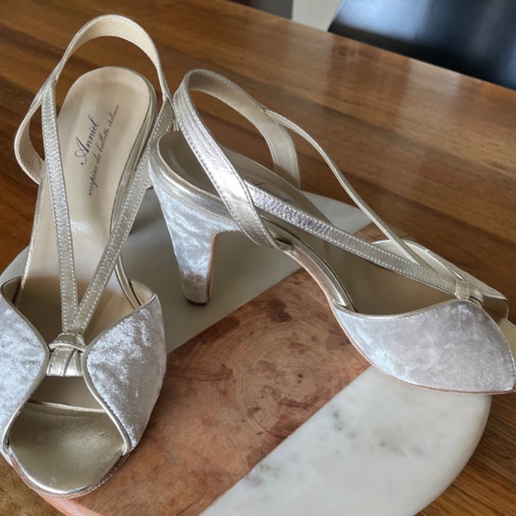 Anniel for BHLDN, Libellule Heels, EU size 40 Beige/Gold - Picture 2 of 7